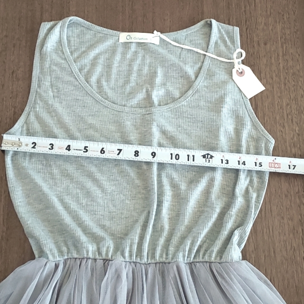 O2 Collection Ribbed Tank Tulle Dress - Picture 12 of 14